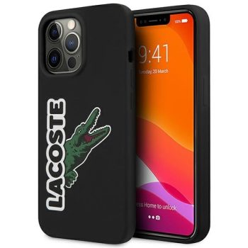   Lacoste LCHC13LSHK iPhone 13 Pro/13 6,1", hátlap, tok Silicone Head Crocodile, fekete