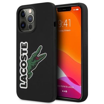   Lacoste LCHC13XSHK iPhone 13 Pro Max 6,7", hátlap, tok Silicone Head Crocodile, fekete