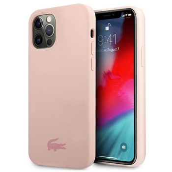  Lacoste LCHCP12MSI iPhone 12/12 Pro 6,1", hátlap, tok Silicone, rózsaszín