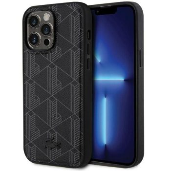   Lacoste LCHMP15LPBSK iPhone 15 Pro 6.1", hátlap, tok Blend Monogram MagSafe, fekete
