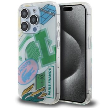   Lacoste LCHMP15LUPAN iPhone 15 Pro 6.1" hátlap, tok, Double Layer Patch Magsafe, zöld