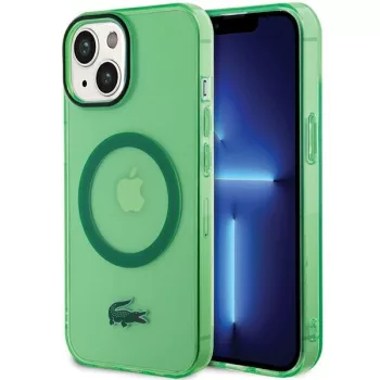   Lacoste LCHMP15MULON iPhone 15 Plus/14 Plus 6.7" hátlap, tok, Transparent Magsafe, zöld