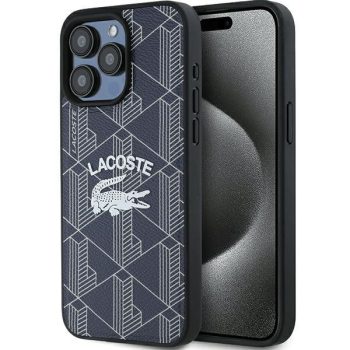   Lacoste LCHMP15XPIGV iPhone 15 Pro Max 6.7" hátlap, tok, Monogram Vintage Logo Magsafe, sötétkék