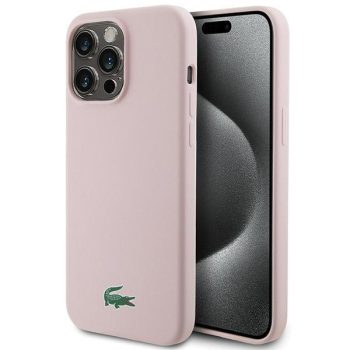   Lacoste LCHMP15XSLOI iPhone 15 Pro Max 6.7" rózsaszín hátlap, tok, Silicone Magsafe,