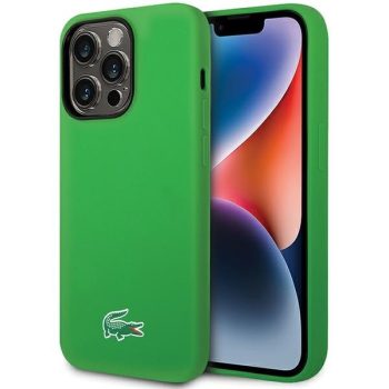   Lacoste LCHMP15XSLON iPhone 15 Pro Max 6.7" hátlap, tok, Silicone Magsafe, zöld