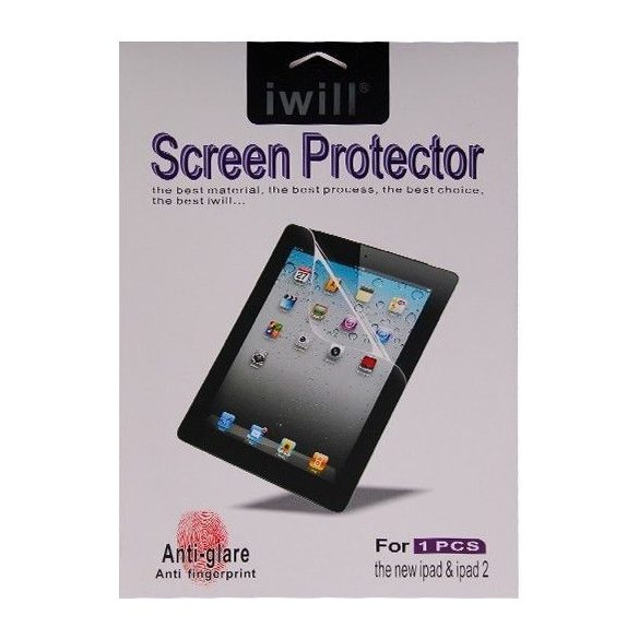 Iwill iPad Mini 1/2/3 ujjlenyomatmentes 4 rétegű kijelzővédő fólia, átlátszó