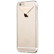   Apple iPhone 6/6S USAMS Dazzle műanyag hátlap, tok fém felirattal, vörös arany