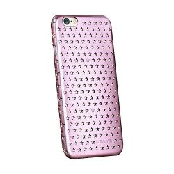   Apple iPhone 6 Plus, Műanyag hátlap védőtok, USAMS Starry Twinkle, csillagminta, rózsaszín