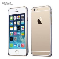   Apple iPhone 6 Plus, Aluminium Bumper, USAMS Arco Golden-Series,double-colour, grafitszürke