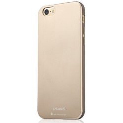   Apple iPhone 6 Plus, USAMS Metallica oldalt átlátszó, hátul fémes hatású TPU tok, arany