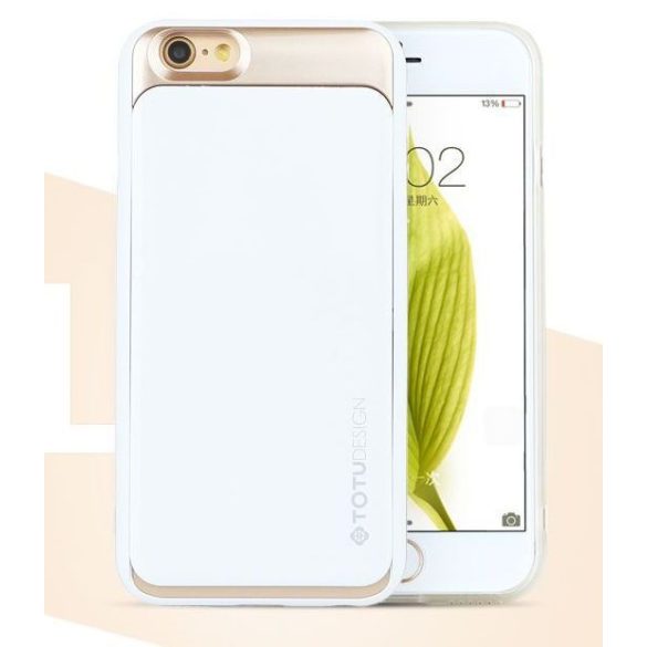 TOTU SPLENDOR SERIES case for iPhone 6 tok, fehér-arany