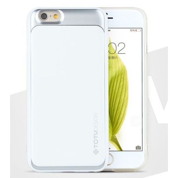 TOTU SPLENDOR SERIES case for iPhone 6 tok, fehér-ezüst