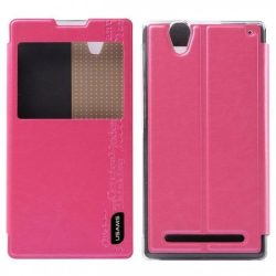 Sony Xperia Z2a bőr tok, USAMS Merry Series, rózsaszín
