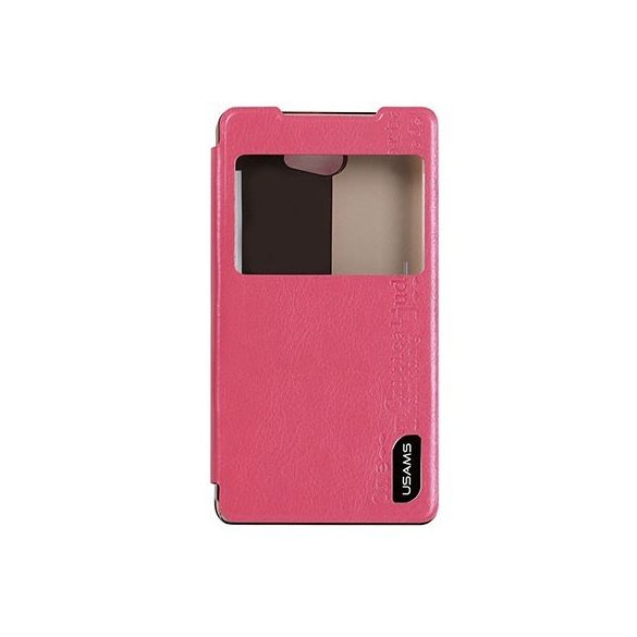 Sony Xperia Z2a bőr tok, USAMS Merry Series, rózsaszín