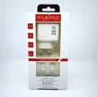 MX BURST GaN PD 35W, 2xUSB-C + C/C PD CABLE 65W, fehér, hálózati töltő