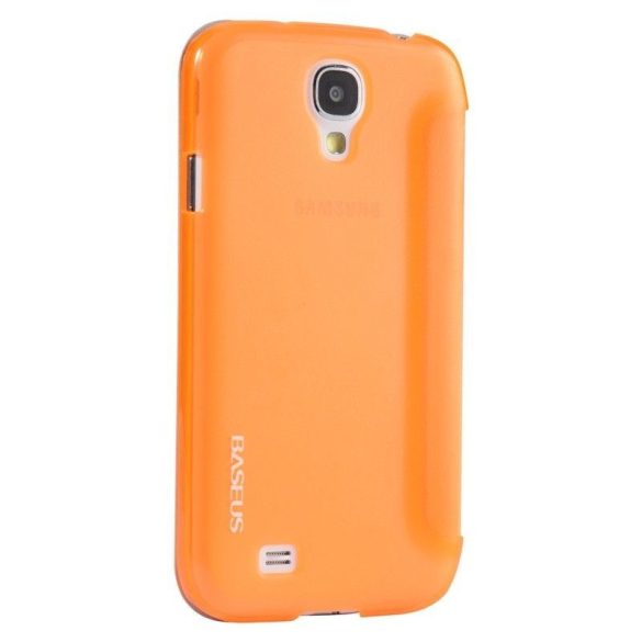 Baseus Folio Window Samsung Galaxy S4 I9500 oldalra nyíló tok, narancs