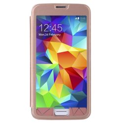   Baseus Coloured Glaze Samsung Galaxy S5 oldalra nyílótok, rózsaszín