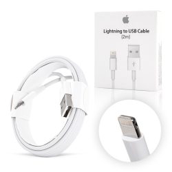   Apple gyári iPhone lightning adat és töltő kábel MD819ZM/A, dobozos, 2m, fehér