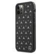 Mercedes MEHCP12LPSQBK iPhone 12 Pro Max 6,7" hátlap, tok Leather Stars Pattern, fekete