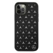 Mercedes MEHCP12LPSQBK iPhone 12 Pro Max 6,7" hátlap, tok Leather Stars Pattern, fekete