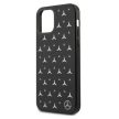 Mercedes MEHCP12LPSQBK iPhone 12 Pro Max 6,7" hátlap, tok Leather Stars Pattern, fekete