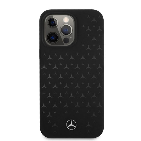 Mercedes-Benz iPhone 13 Pro Liquid Silicone (MEHCP13LSIPBK) hátlap, tok, fekete