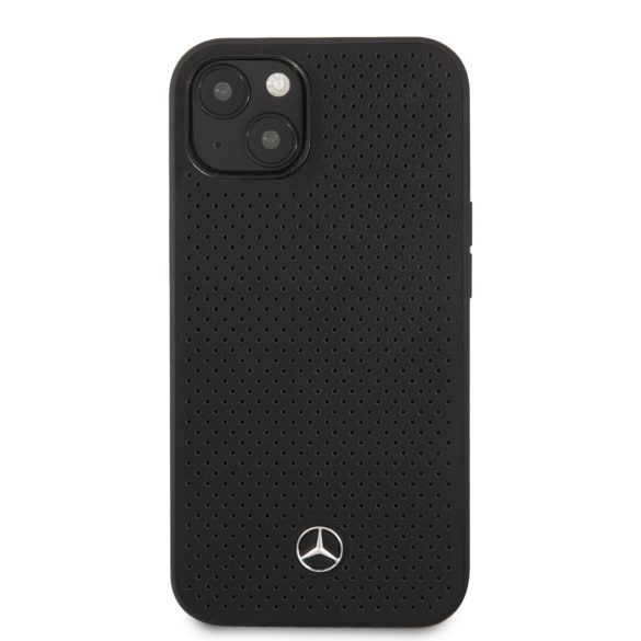Mercedes-Benz iPhone 13 Genuine Leather eredeti bőr (MEHCP13MDELBK) hátlap, tok, fekete