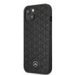 Mercedes-Benz iPhone 13 Mini Genuine Leather Quilted eredeti bőr (MEHCP13SSPSBK) hátlap, tok, fekete