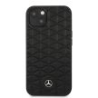 Mercedes-Benz iPhone 13 Mini Genuine Leather Quilted eredeti bőr (MEHCP13SSPSBK) hátlap, tok, fekete