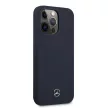 Mercedes-Benz iPhone 13 Pro Max Silicone Microfiber (MEHCP13XSILNA) hátlap, tok, sötétkét