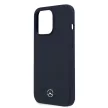Mercedes-Benz iPhone 13 Pro Max Silicone Microfiber (MEHCP13XSILNA) hátlap, tok, sötétkét