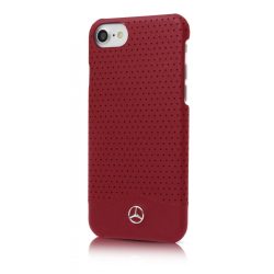   Mercedes-Benz iPhone 7 WAVE II Genuine Leather Hard perforált bőr (MEHCP7CSPERE) hátlap, tok, piros