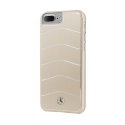   Mercedes-Benz iPhone 7 Plus WAVE VIII Brushed Aluminium Plate Hard with Wawes (MEHCP7LCUSALGO) hátlap, tok, arany