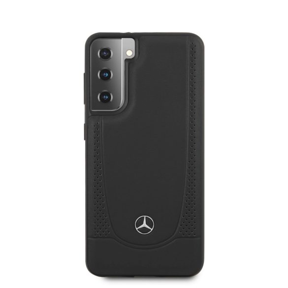 Mercedes-Benz Samsung Galaxy S21 Plus Leather Urban (MEHCS21MARMBK) eredeti bőr oldalra nyíló tok, fekete