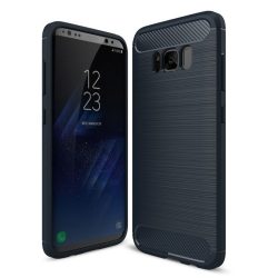   Carbon Case Flexible Samsung Galaxy S8 Plus hátlap, tok, sötétkék
