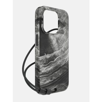  Bodyguardz Carve Marble Magsafe Case iPhone 15 Pro MagSafe hátlap + csuklópánt, tok, fekete-fehér