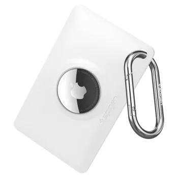 Spigen Air Fit Airtag tok, kulcskarikával, fehér
