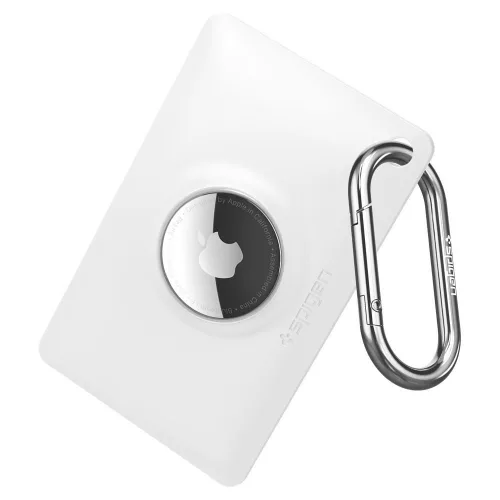 Spigen Air Fit Airtag tok, kulcskarikával, fehér