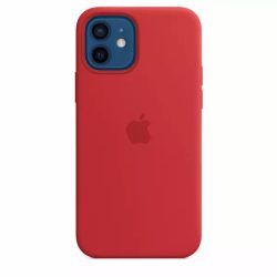 Apple gyári iPhone 12/12 Pro szilikon hátlap, tok, piros