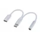2in1 USB-C/USB-C/3.5mm jack adapter, fehér