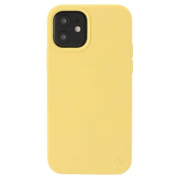 Hama Magcase Finest Sense Case iPhone 12/12 Pro, magsafe kompatibilis hátlap, tok, sárga