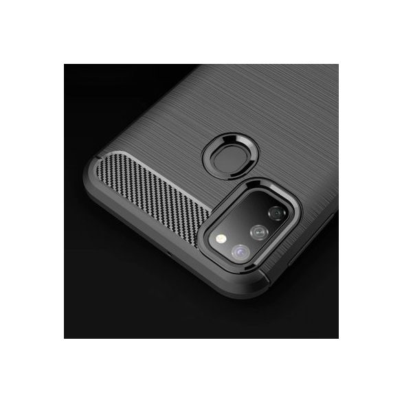 Carbon Case Flexible Samsung Galaxy Note 10 hátlap, tok, fekete