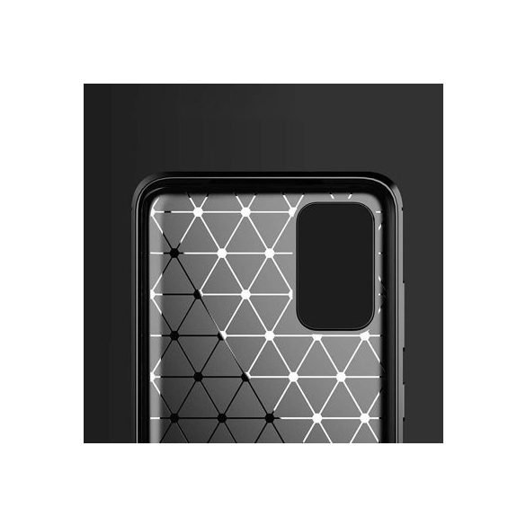 Carbon Case Flexible Samsung Galaxy S20 Plus hátlap, tok, sötétkék