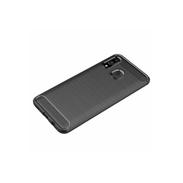 Carbon Case Flexible Samsung Galaxy A20/A30/A50/A50s/A30s hátlap, tok, sötétkék