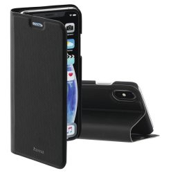 Hama Slim Pro iPhone X/Xs, oldalra nyíló tok, fekete