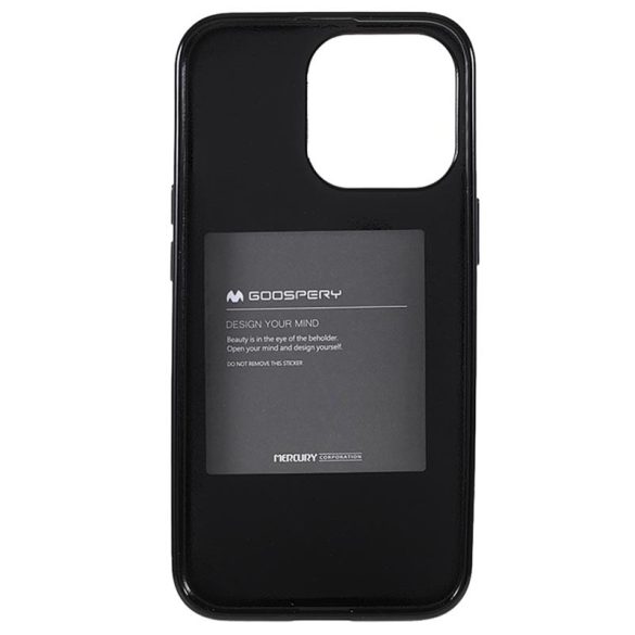 Mercury Goospery Silicone iPhone 13 hátlap, tok, fekete