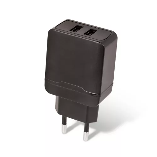 MaxLife MXTC-02 2xUSB hálózati töltő adapter, gyorstöltő, 2.4A, fekete