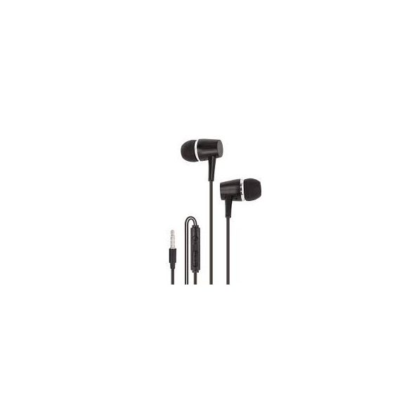 Maxlife MXEP-02 vezetékes fülhallgató, headset, 3.5mm jack, fekete