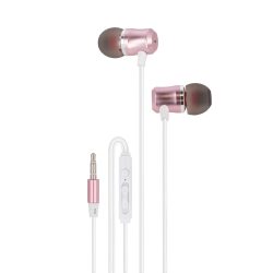   Maxlife MXEP-03 vezetékes fülhallgató, headset, 3.5mm jack, rozé arany