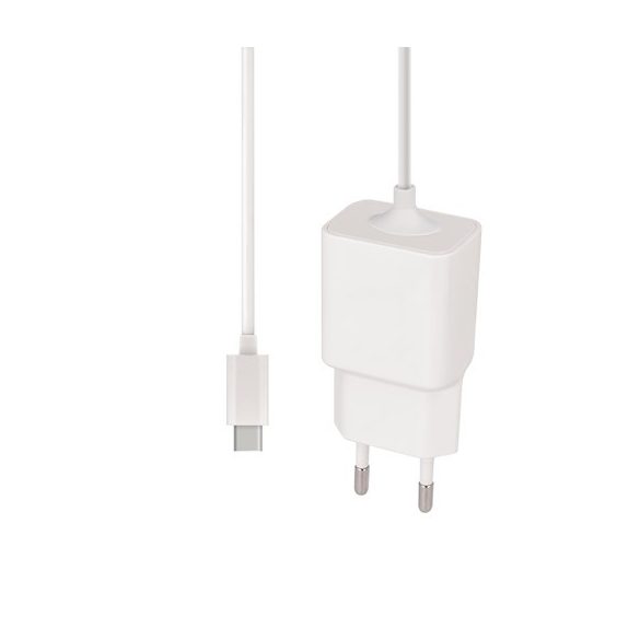 Maxlife MXTC-03 hálózati töltő adapter, gyorstöltő, 2.1A + iPhone USB-C kábel, fehér